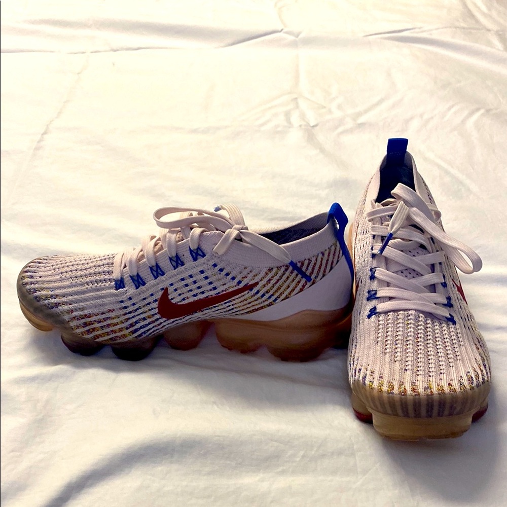 Women’s Nike Pink and Cream Air Vapormax Sneakers